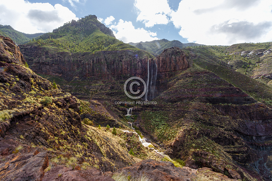 Charco Azul y arriba - Gran Canaria