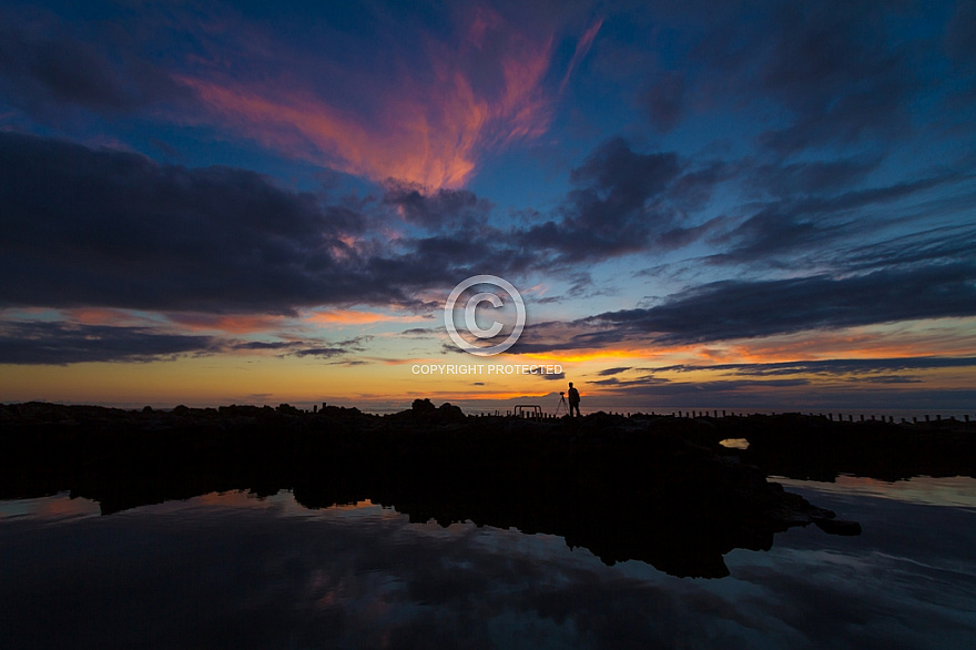 Photographer enjoying the sunset