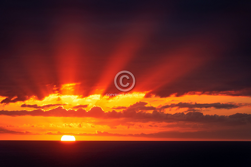 Sunset over the ocean