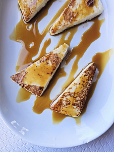 La Gomera: Queso frito con miel de palma