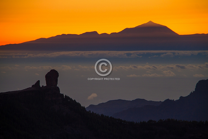 Sunset at the Pico de las Nieves