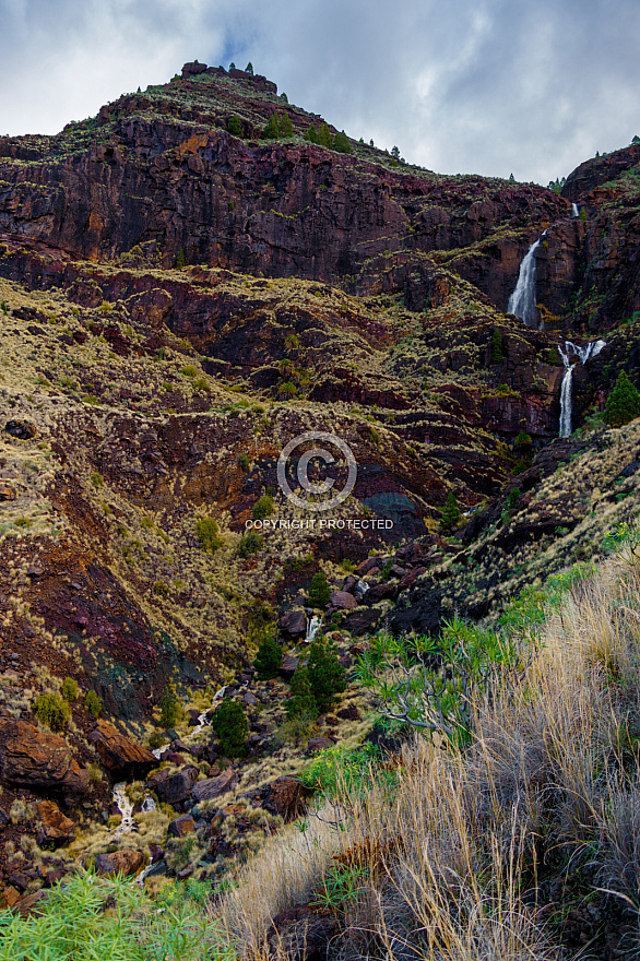 Charco Azul y arriba - Gran Canaria