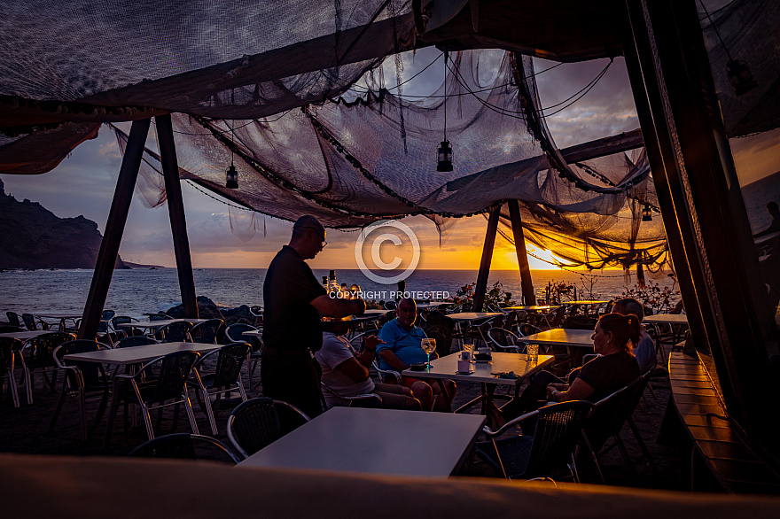 Sunset drink at Buenavista del Norte - Tenerife